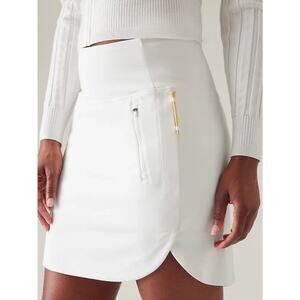 Athleta Fairway Golf Skort 18" Athletic Stretch Pull On Bright White Size 2X